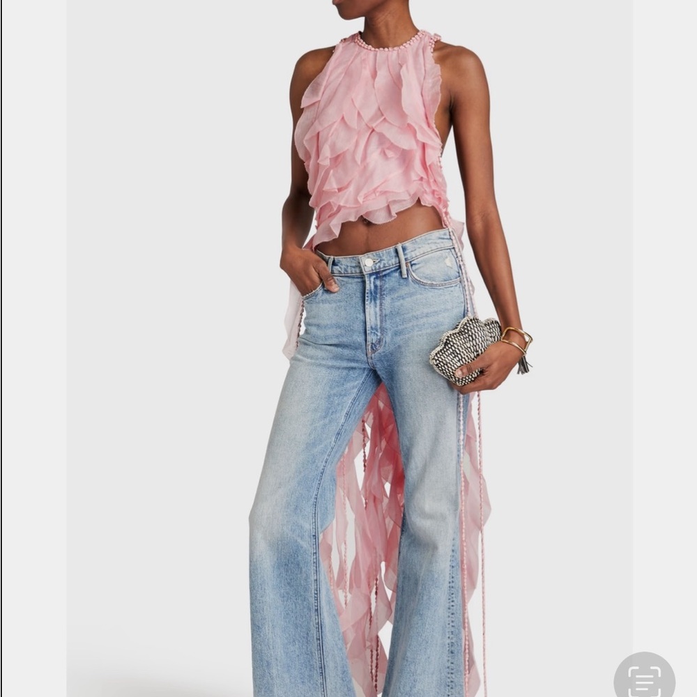 Zimmermann Ruffled Pink Blouse